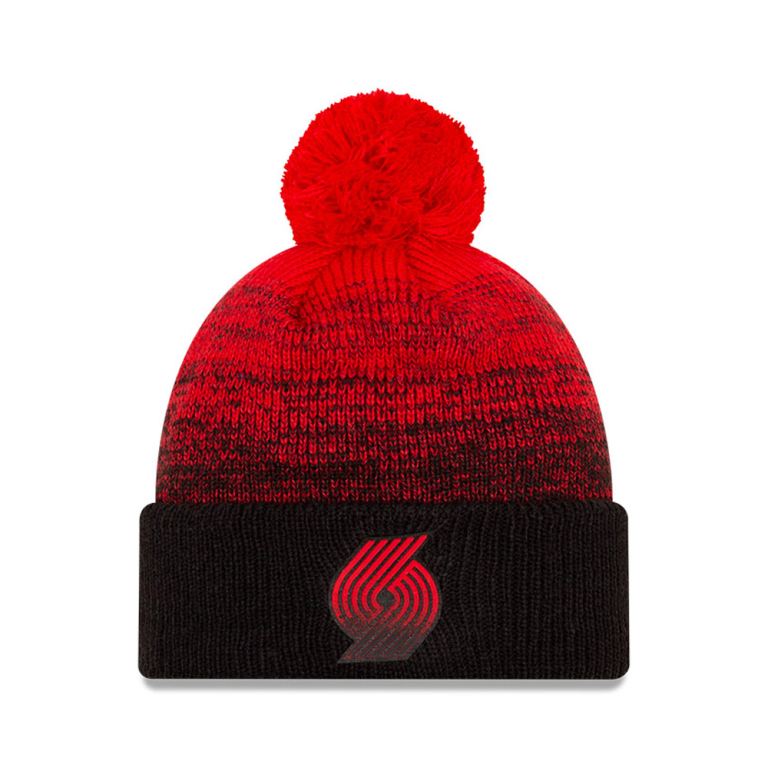 Gorras New Era Beanies Negros - Portland Trailblazers NBA Back Half 16840POMZ